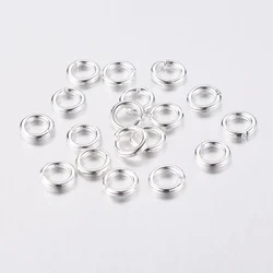 PandaHall 5mm Silver Cadmium Free & Lead Free Open Brass Jump Rings