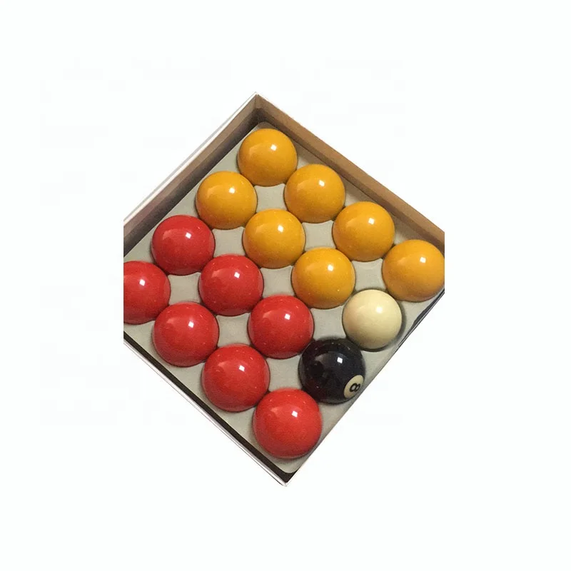 Black Box Packing Red Yellow 16 Pieces Billiard Pool Ball Set 57.2mm Pool Ball for Indoor Gym Games
