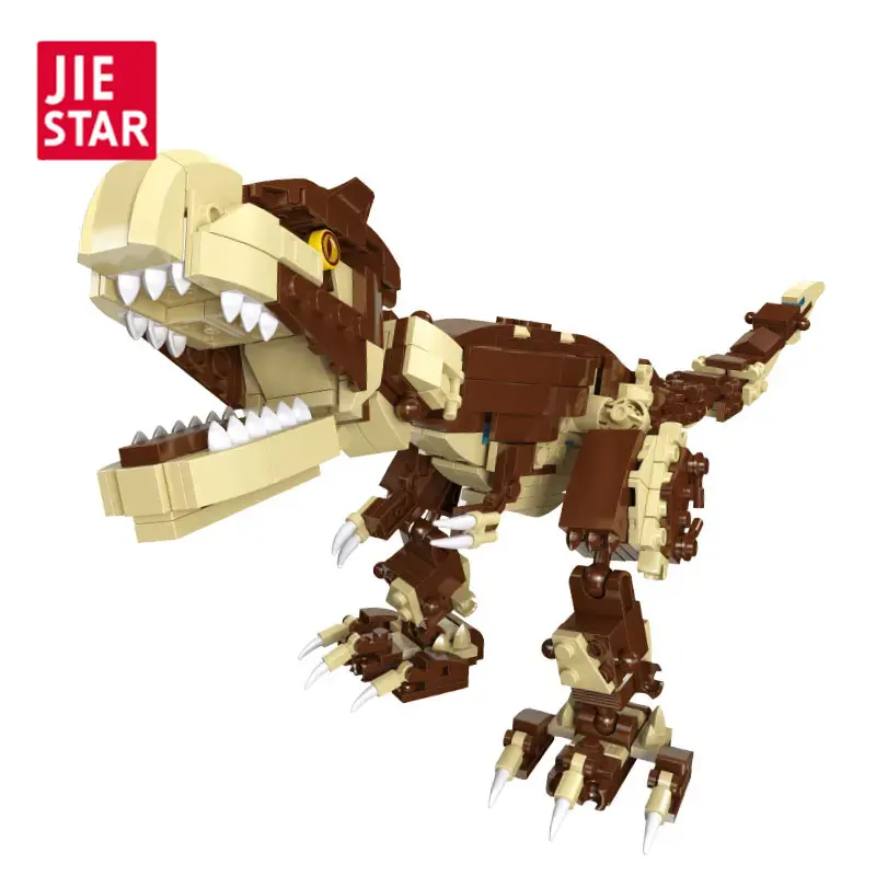 JIESTAR TOYS wholesale 2023 new big set plastic 12 in 1 478 pcs dino world T-rex dinosaur model diy education building block set