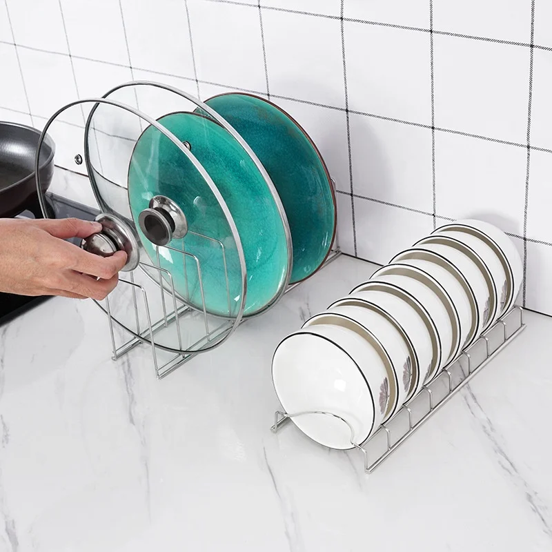 Kitchen Dish Drying Storage Utensils Holder Rack for Dish Plate Bowl Space Saving Countertop Stainless Steel Dish Dryer Rack