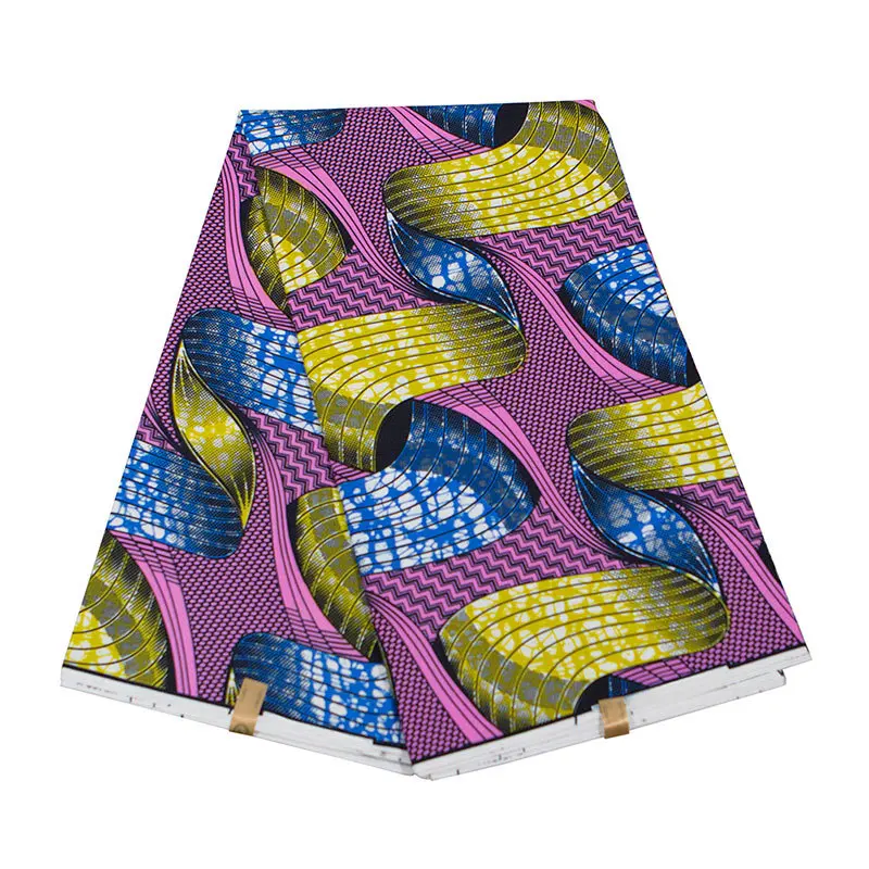 hot sale custom double layer printing nigeria polyester cotton cloth ankara african wax fabric for dress