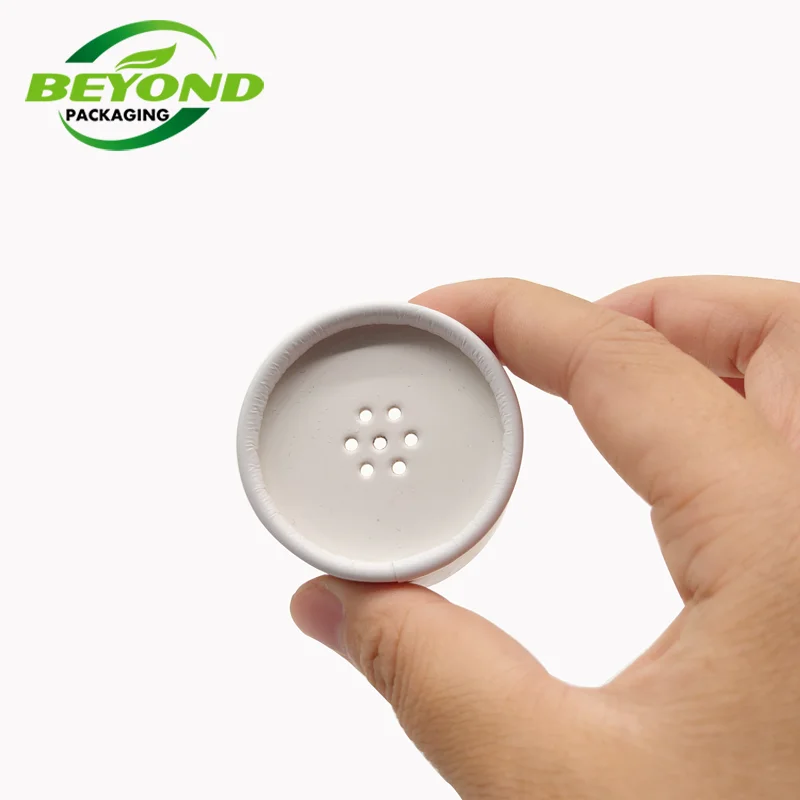 High Quality Biodegradable White Cardboard Seasoning Container Food Packaging Paper Tube with Shaker Top for Salt
