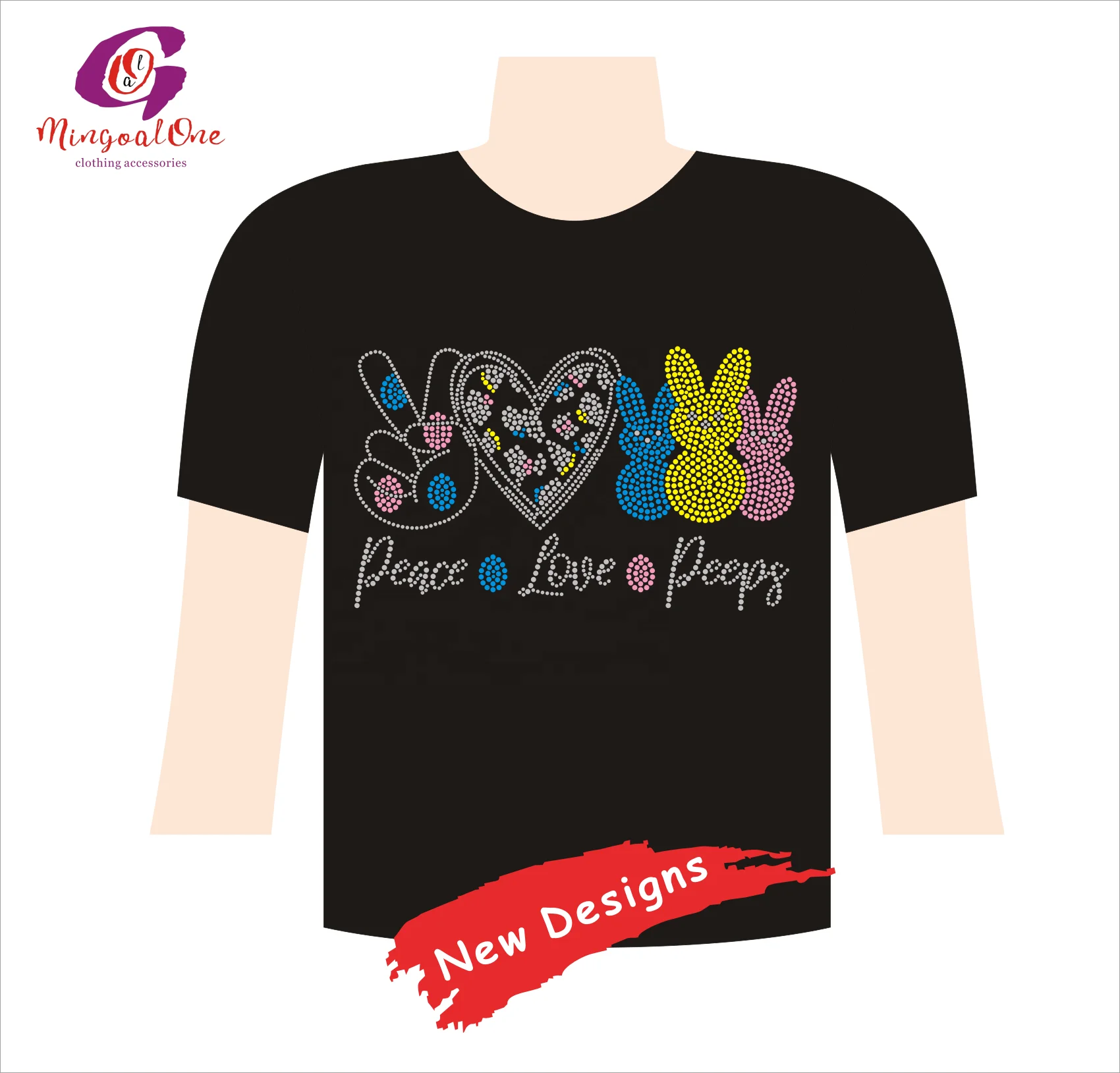 Wholesale Price Bling Happy Easter Holiday Letters Rhinestone Heat Transfer LOVE Easter Logo Rhinestone Transfer for T Shirt