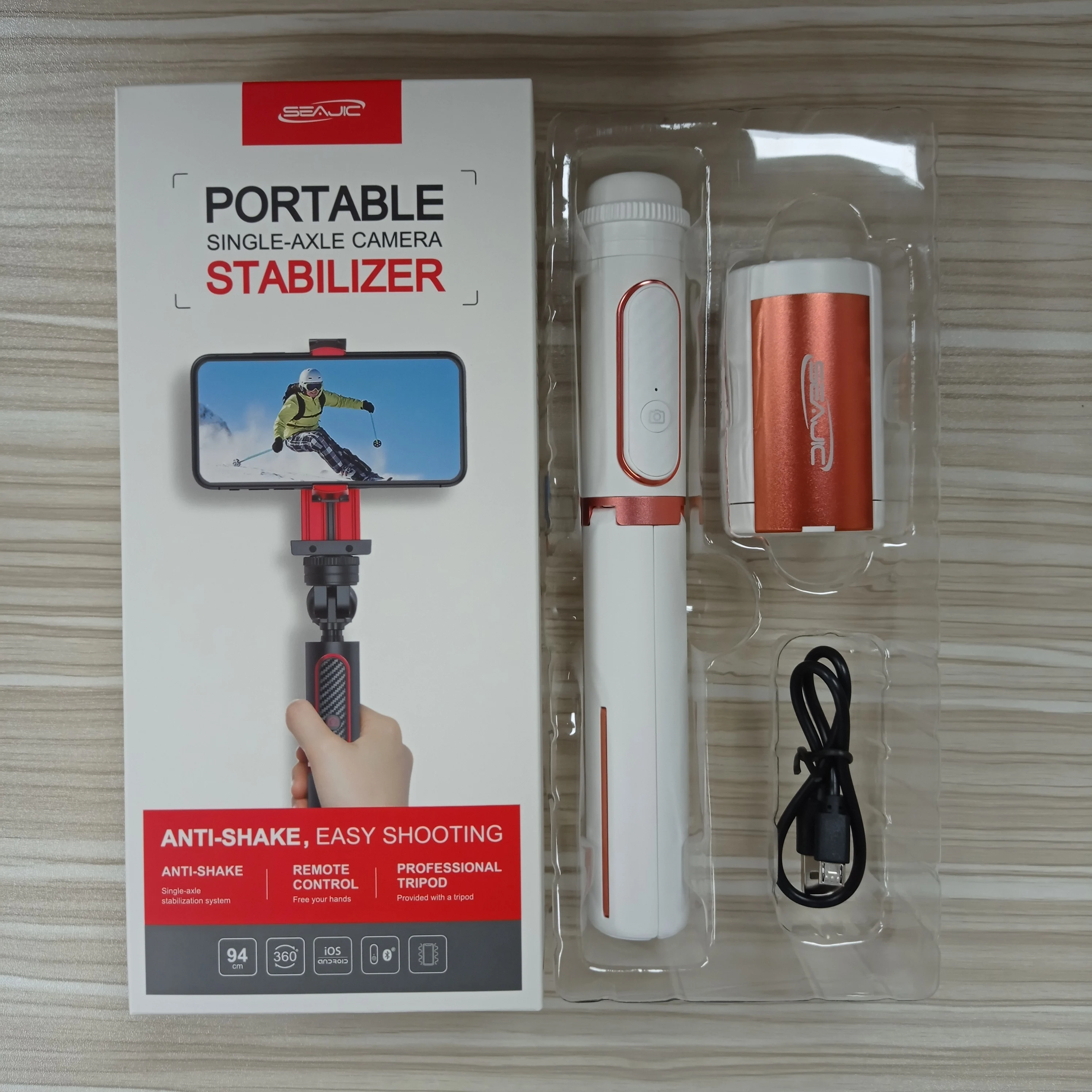 Hot Selling 1 Axis Handheld Gimbal Phone Stabilizers 302 For IOS Android Smartp Selfie Stick Smartphone tripods