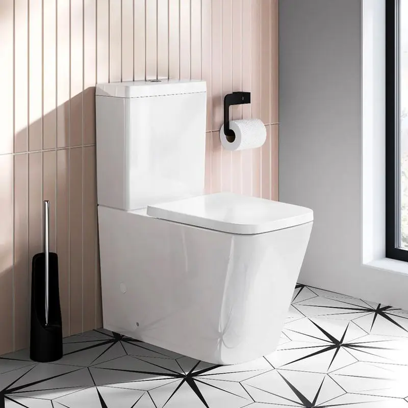 High Quality Sanitary Two Piece ceramic toilet sanitary ware Upflush Commode price P Trap square toilet