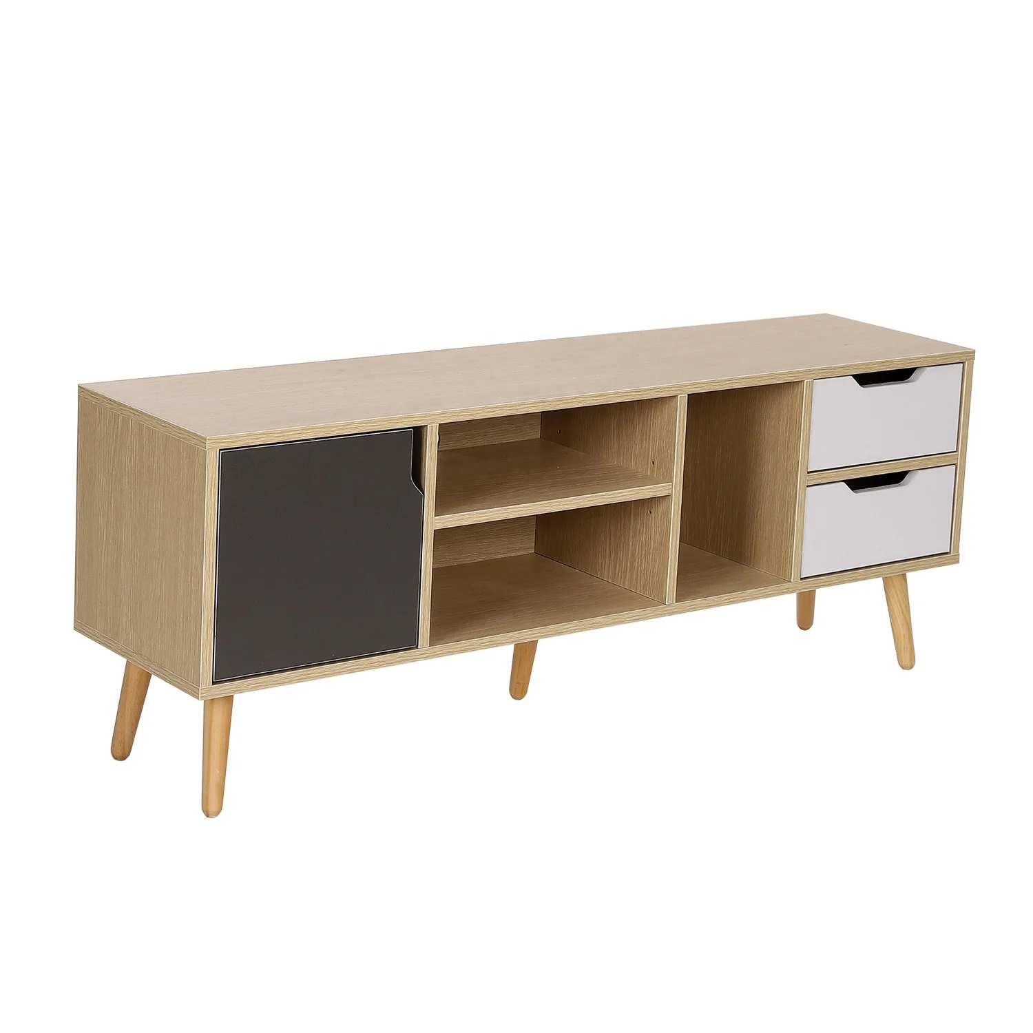 modern manufactured wood nordic media stand tv console cabinet