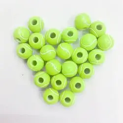 Round Acrylic Beads Wholesale Green DIY Round Tennis for Bracelet Necklace Jewelry Accessories B0220 Beads Acrylic