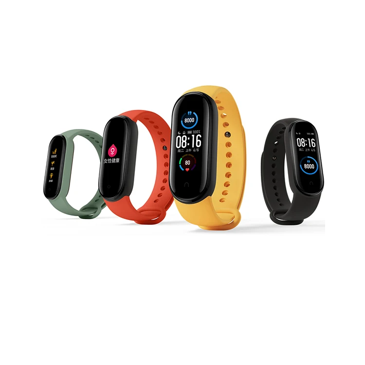  Глобальная версия оригинальный фитнес-Браслет Смарт-браслет Mi Band 5 Смарт-часы для