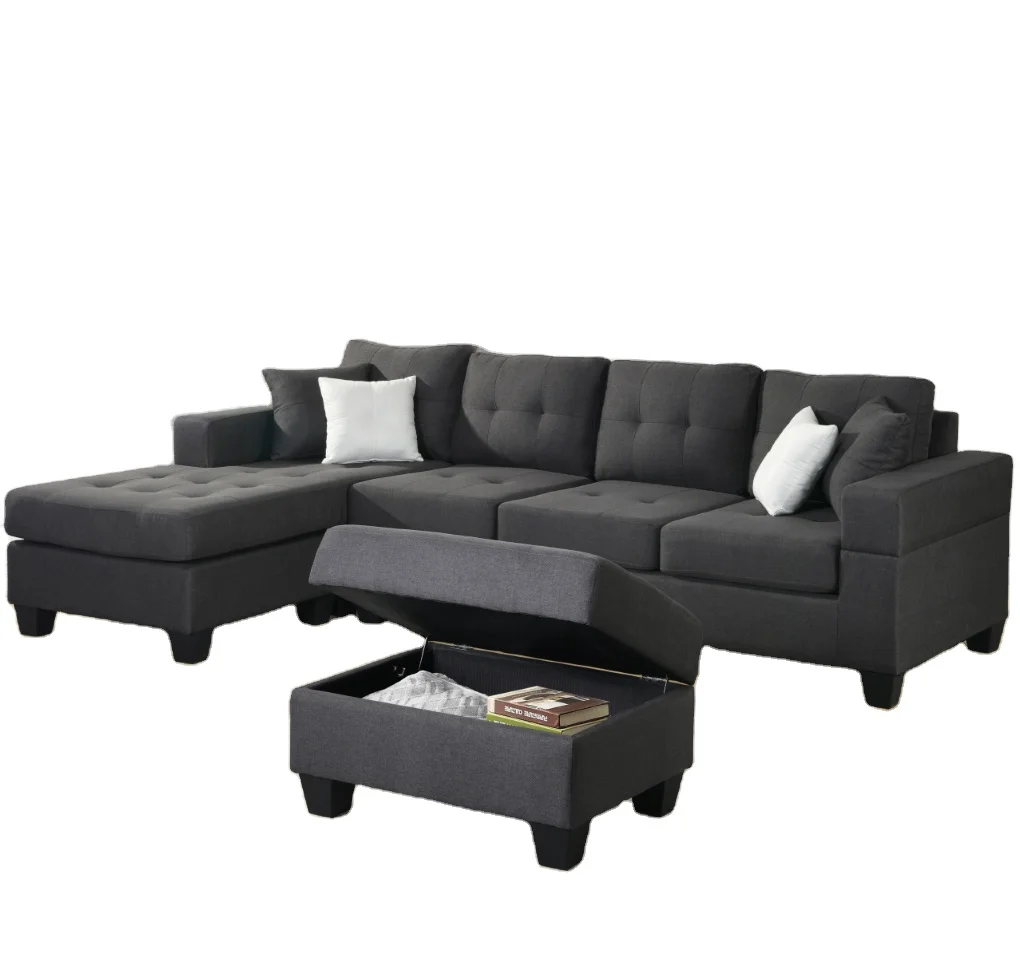 Modern leather covers option living room upholstered sofa set furniture