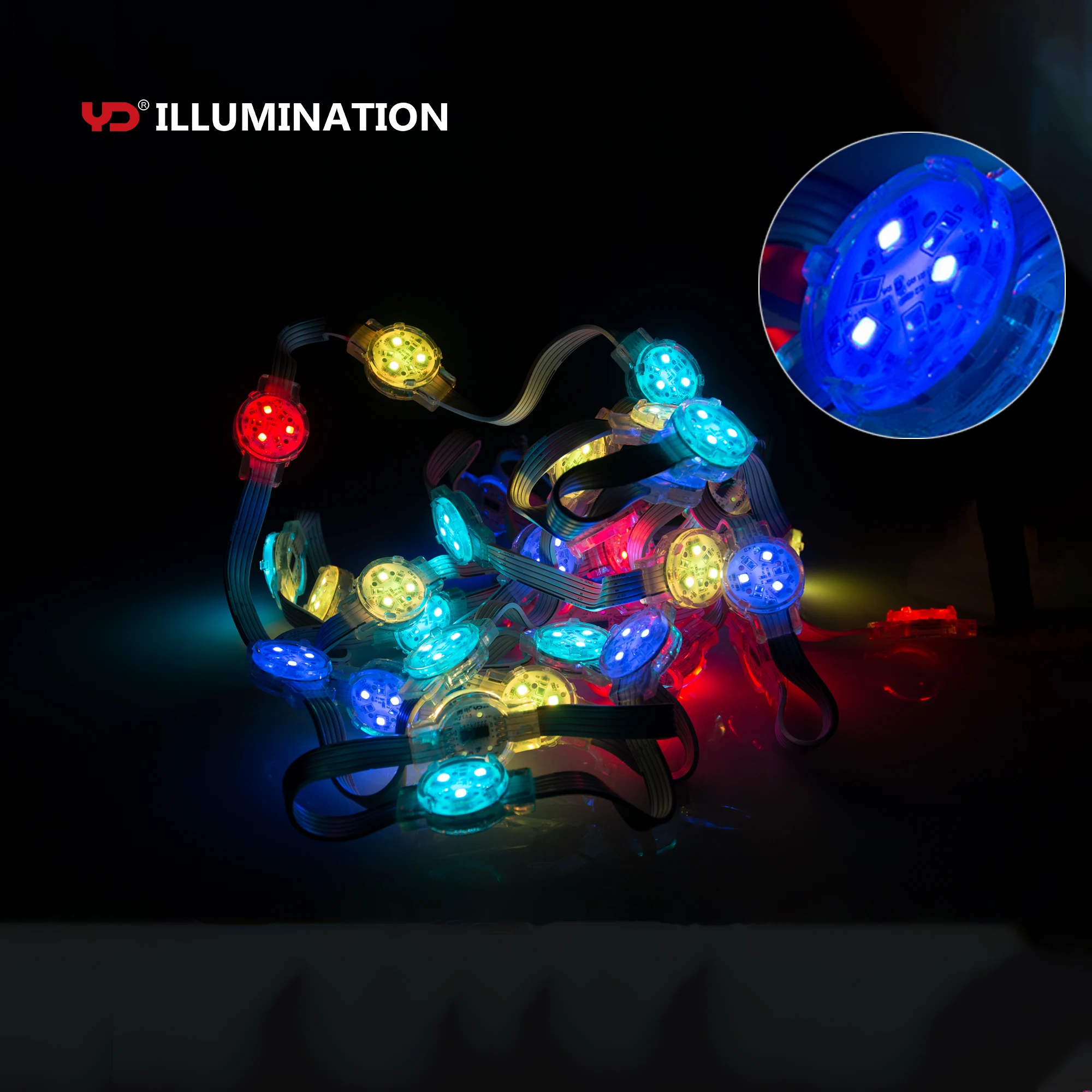 holiday lighting pixel led waterproof dmx rgb 12 volt string christmas decoration