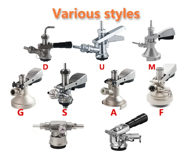 Cheap price hot sale S A D G M Type Beer Keg Dispenser Coupler With Valve For Beer Keg