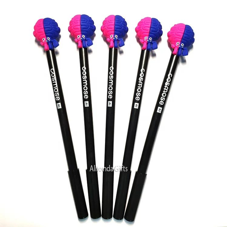 Cheap custom sea animal figure sea lion seal shape figure promotional gel pen ballpoint pens for aquarium souvenir gifts