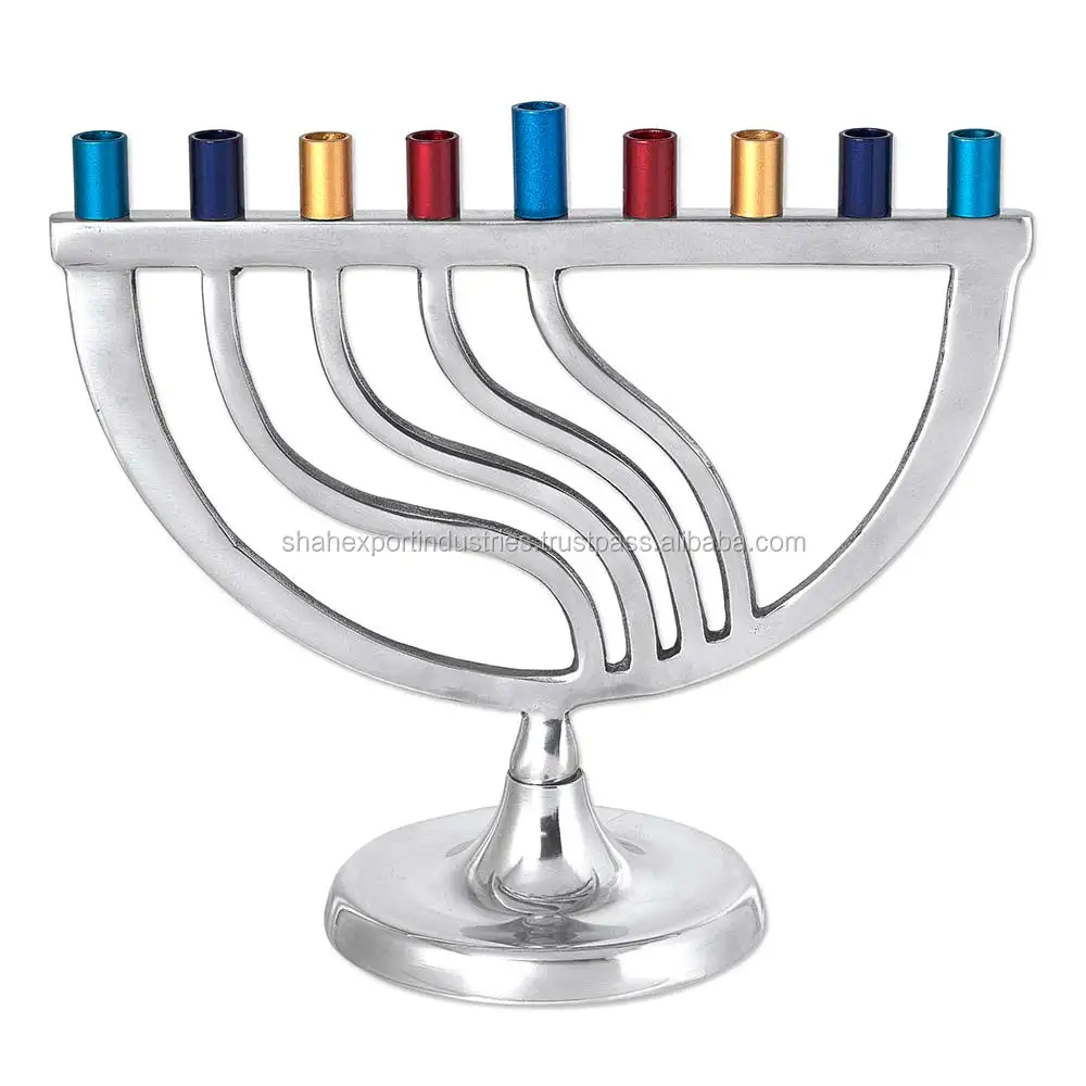 Christmas Hanukkah Silver Hammered Menorah Ornament Perfect for interfaith families who want to honor both Christmas & Hanukkah