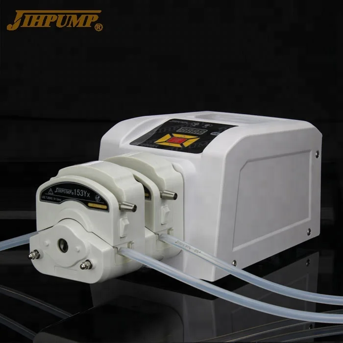 JIHPUMP 110v 220v Small Dual Peristaltic Pump Water Liquid Transfer Dosing Hose Pumps Pumping Machine Controller Market Price