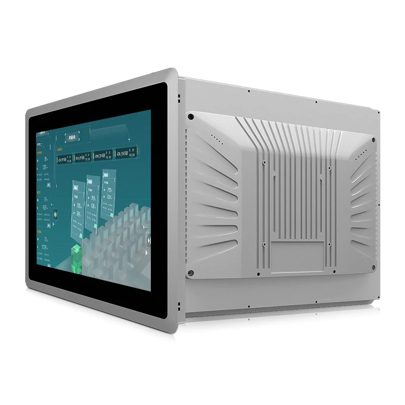 Wall mount pc 10 12 15 17 19 21.5 inch HMI LCD monitor touch screen wall mount true flat android industrial panel pc