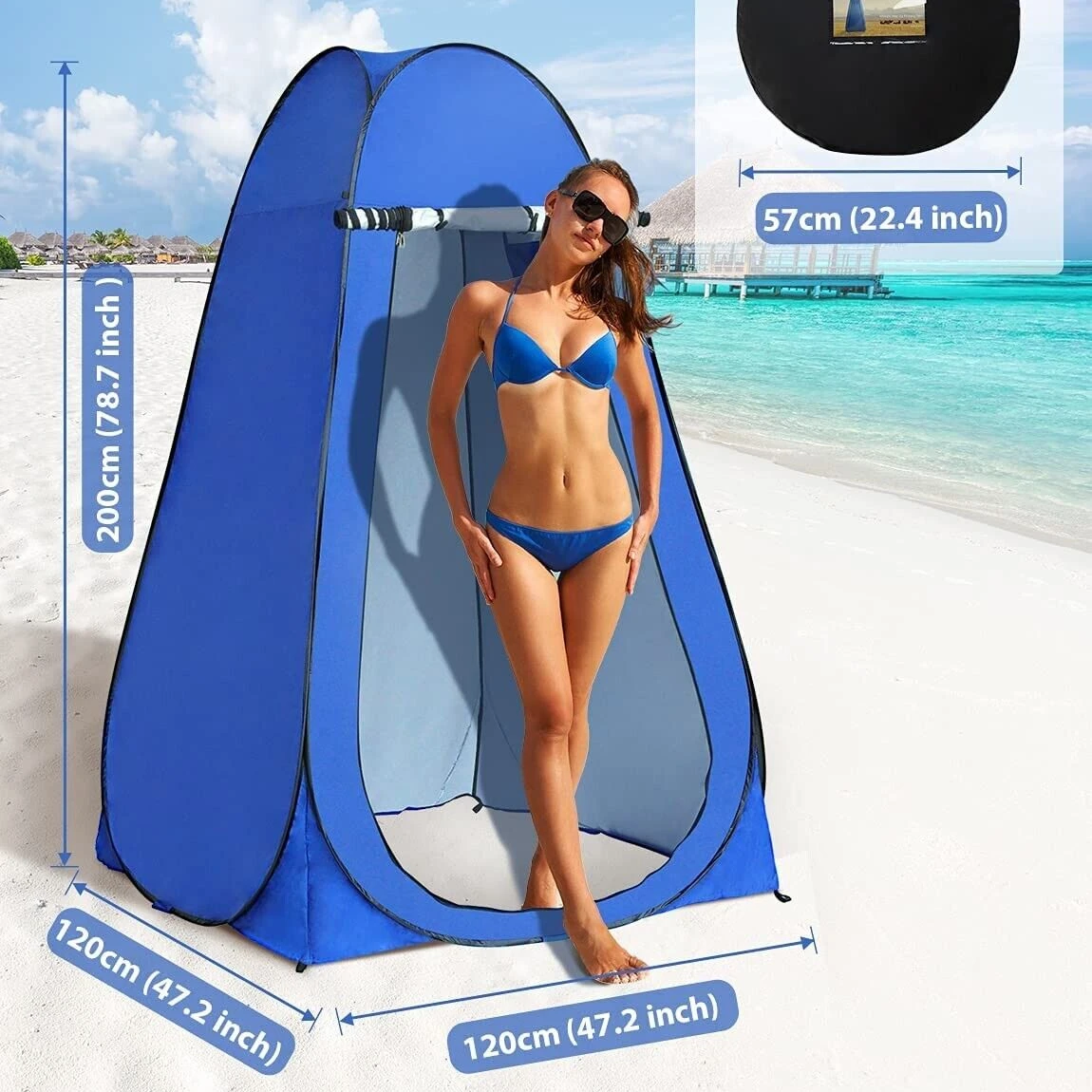 Pop Up Toilet Tent  Portable Shower Toilet Tents for Camping Privacy Outdoor Changing Room for Beach Fishing Hiking Sun Shelter