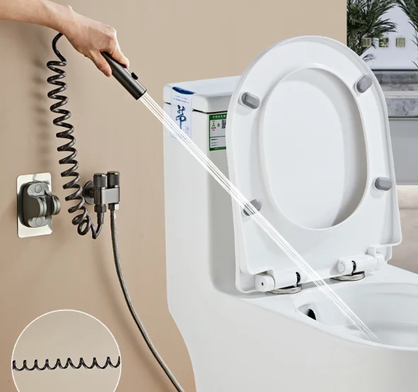 Custom Household Toilet Companion Washer Spray Gun Bathroom Flushing Handheld Pressurized Toilet Spray Gun
