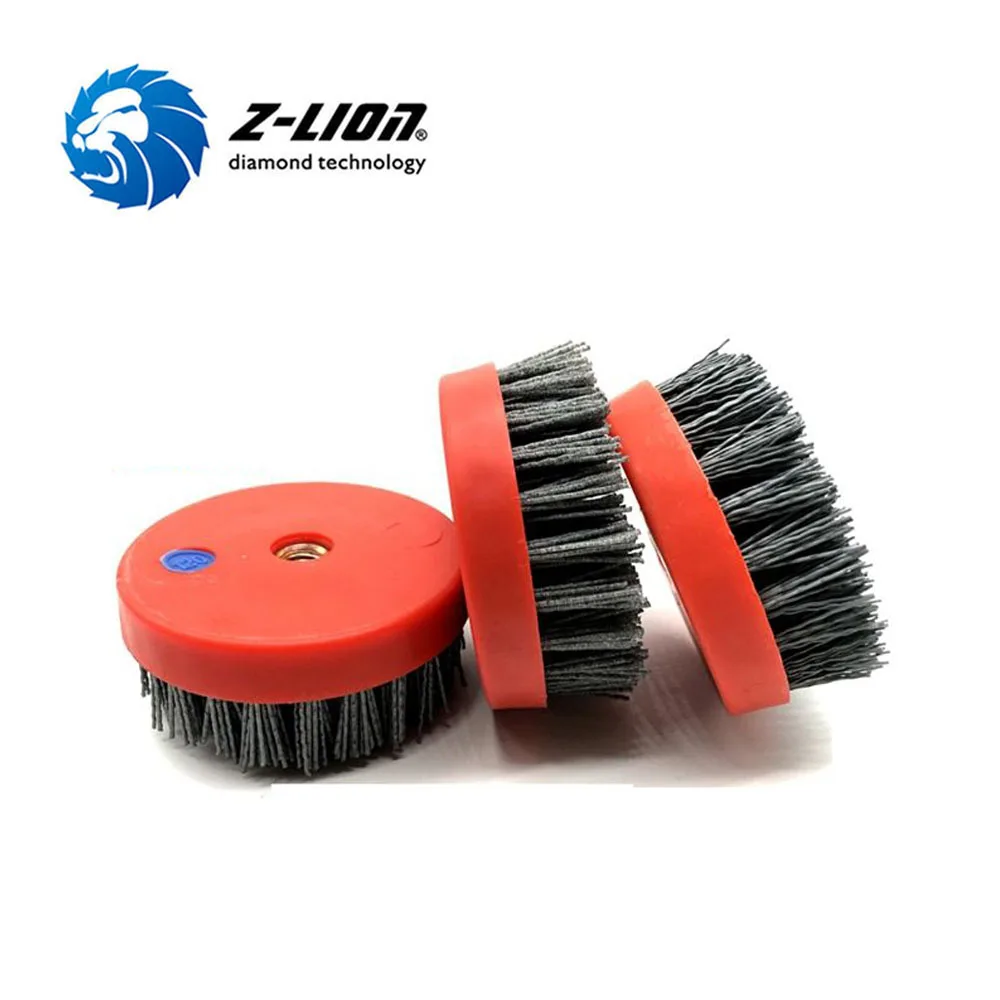4 inch 5/8'-11 M14 Silicon Carbide Abrasive Round Antique Brush Diamond Brush for Granite Marble Stone