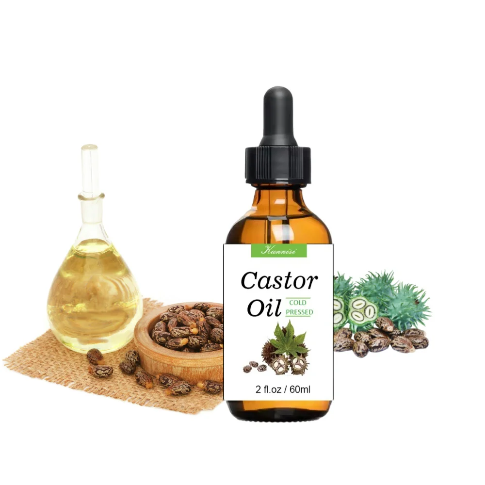 100% Pure Organic Eyelash Hair Rapid Growth Hair Eye Lash Brow Enhancing Eyebrow Grow Serum Castor Oil for Thicker Lashes