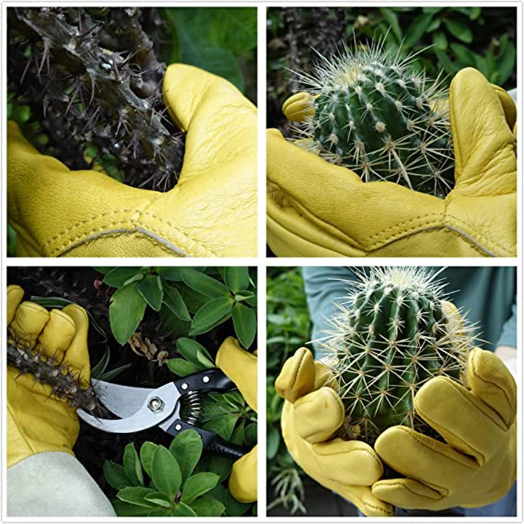 Heavy Duty Leather durable thornproof good dexterity rose pruning cacti handling thorn proof gardening cactus gloves