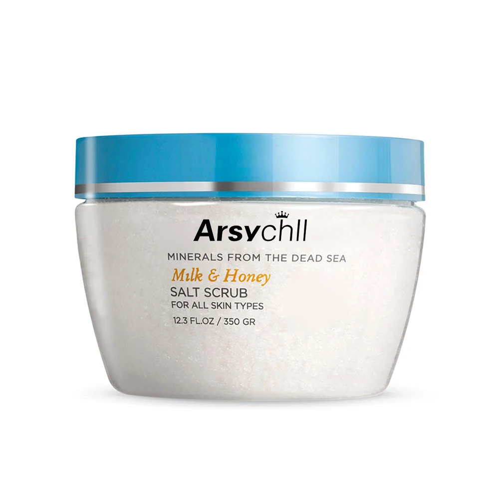 
OEM/ODM Natural Organic Rejuvenating Dead Skin Removal Glow Exfoliating Activated Detoxifying Honey & Milk Salt Scrub 