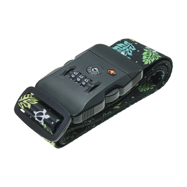
Promotional Custom Printed Polyester Adjustable Luggage Strap with TSA Lock 