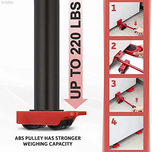 Professional Furniture Transport Lifter Tool Set Heavy Duty Stuffs Moving Hand Tools Set Furniture Mover Wheel Bar Roller Device