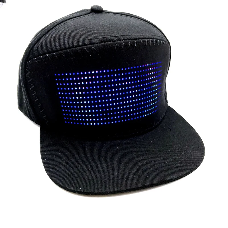 Mobile Phone APP Control Luminous Hat LED Cotton ball hat Christmas party hat  For Nightclub Dance Party