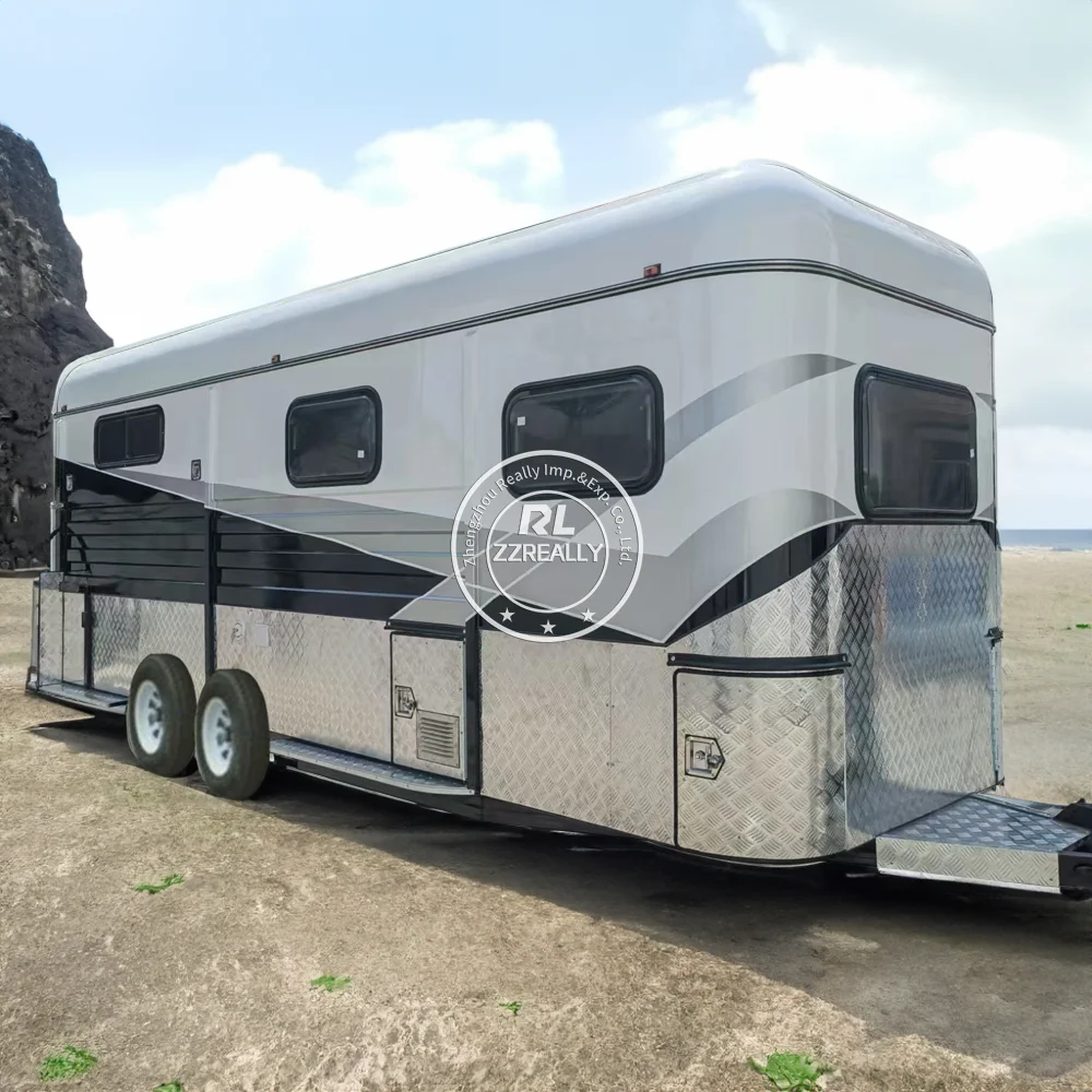 2024 High Quality 2 Horse 3 Horse Float Made In China Australia Standard Luxury Horse Float Trailer