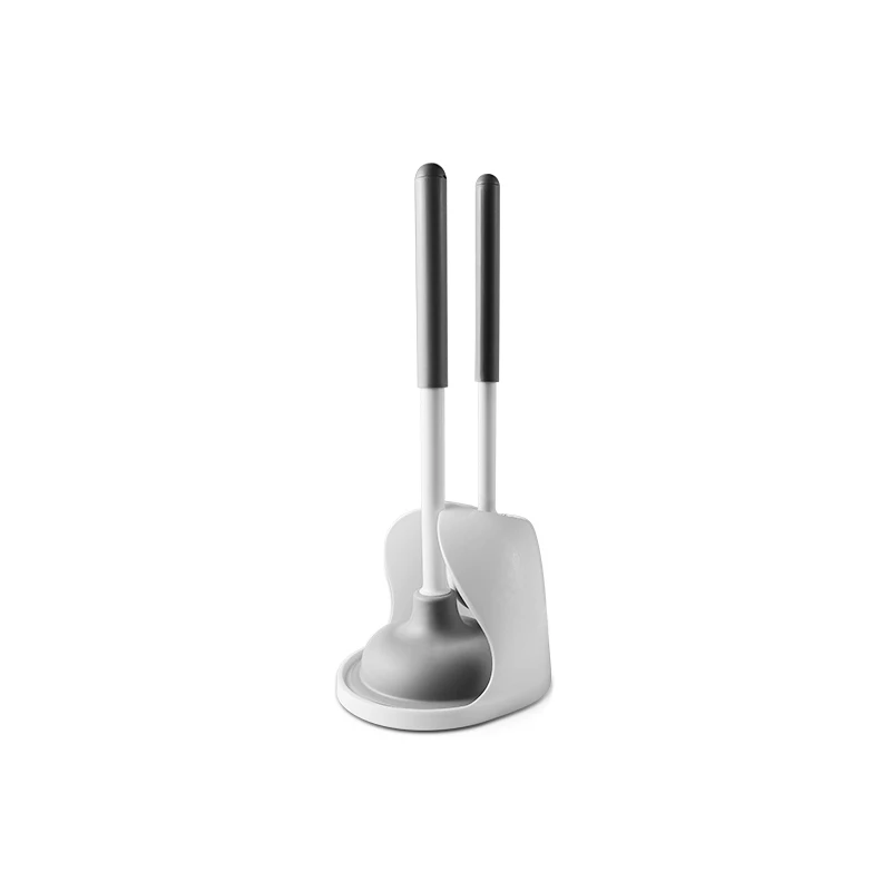 Morden Toilet Plunger and Bowl Brush with Holder Combo for Bathroom Heavy Duty Cleaning