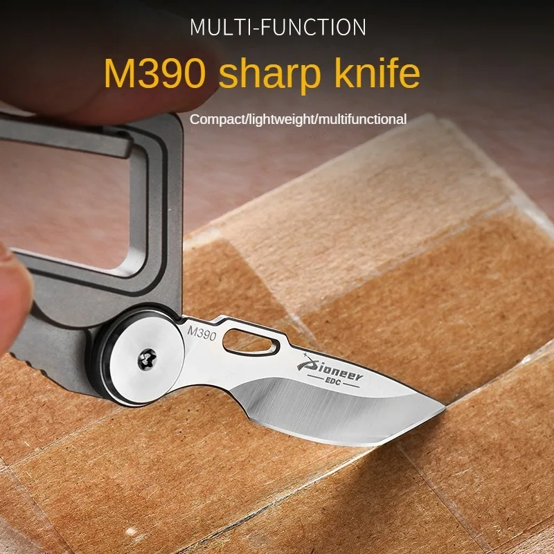 2024 titanium alloy EDC metal key chains foldable knife key chains wholesale Quick release backpack buckle/hook luxury key chain