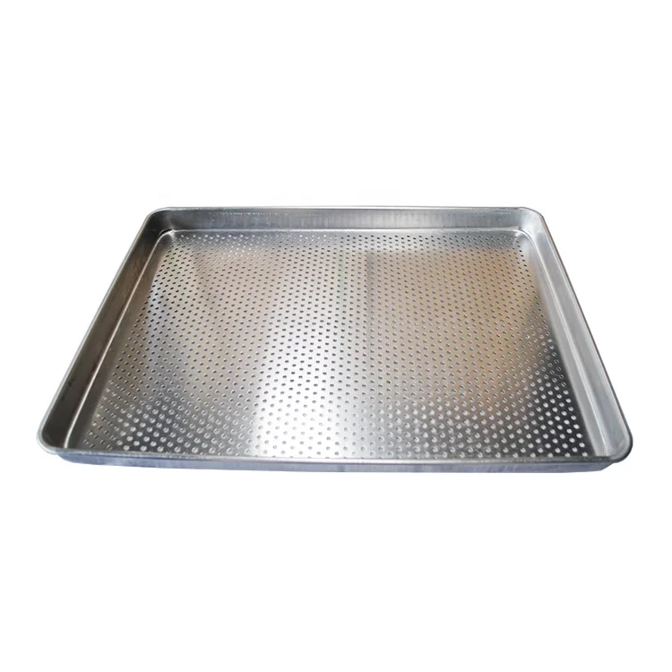 Handmade Aluminum Perforated Half Sheet Pan For Baking Half Size Bakery Sheet Tray Metal Cookware Bakeware