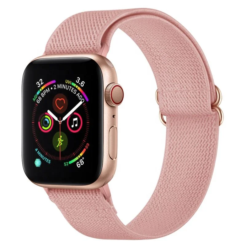 
Elastic for apple watch braided solo loop for girls charm women strap band for apple watch 2021 series 6 se 