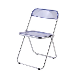 Cheap wholesale home furniture modern plastic crystal design folding dining chair with metal frame