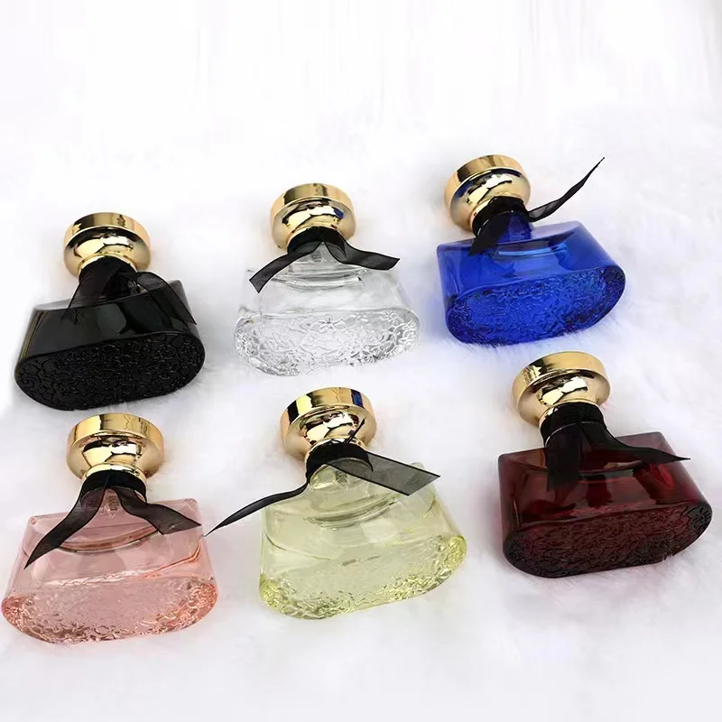 New style high-grade black ribbon 30 ml 1 oz. Refillable square travel perfume spray bottle
