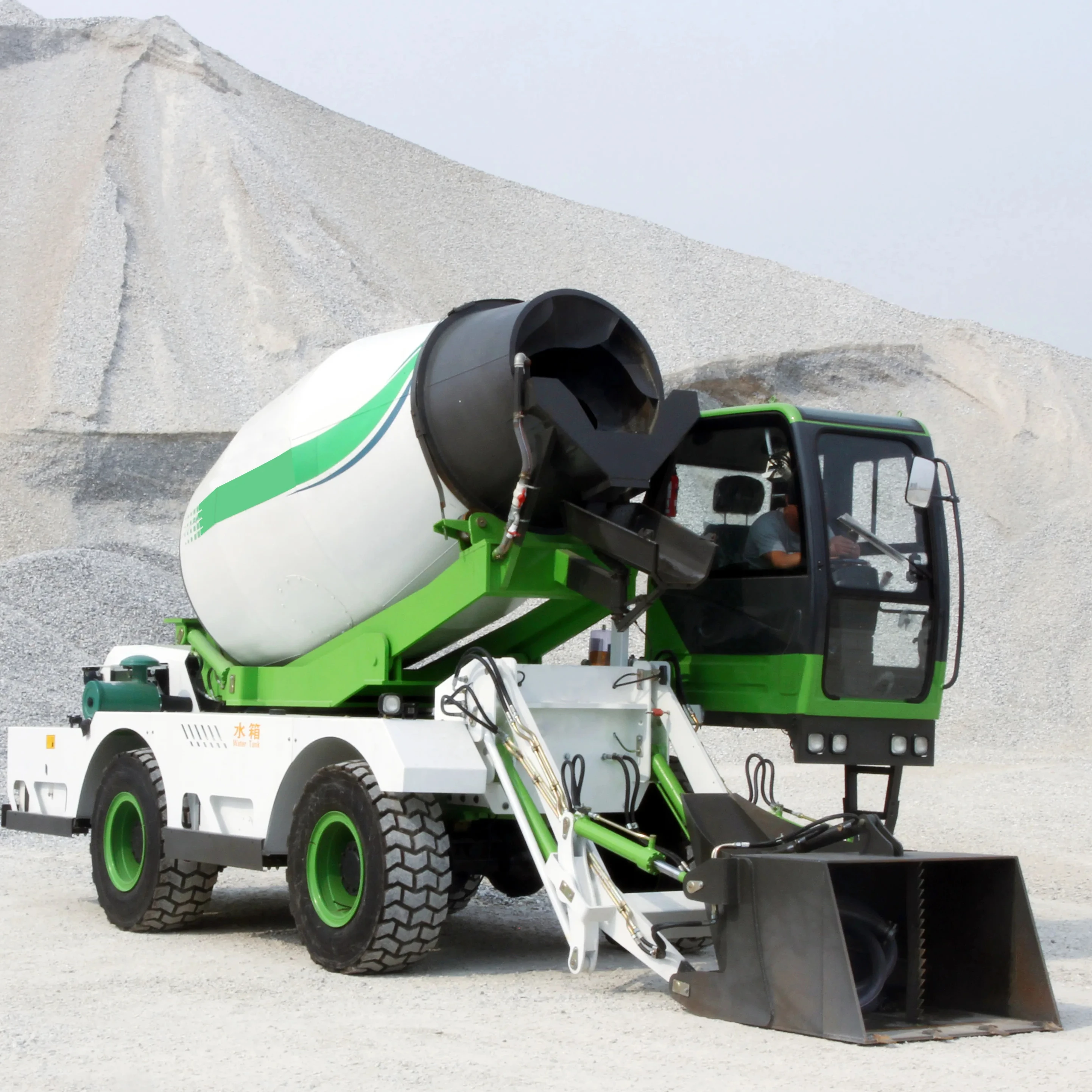 Most Popular HUAYA 2 Cbm Concrete 3 M3 270 Degree tank Rotating 6.5 M3 Self-loading Concrete Mixer Truck With EPA/attachments