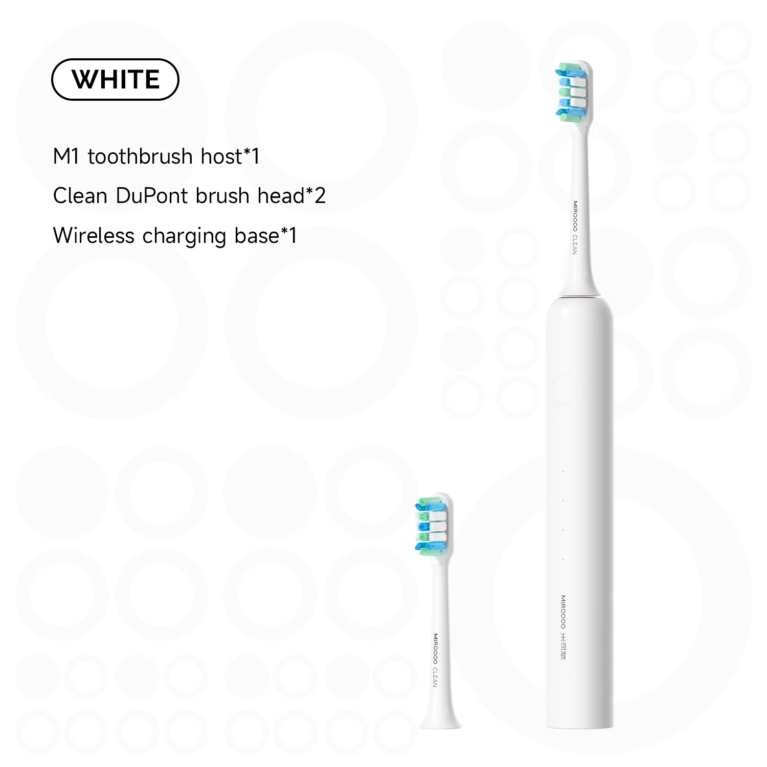 Wholesale Hot Selling Toothbrush Wireless Power Sonic Electric Toothbrush, M1 PINK WHITE Electric Toothbrush