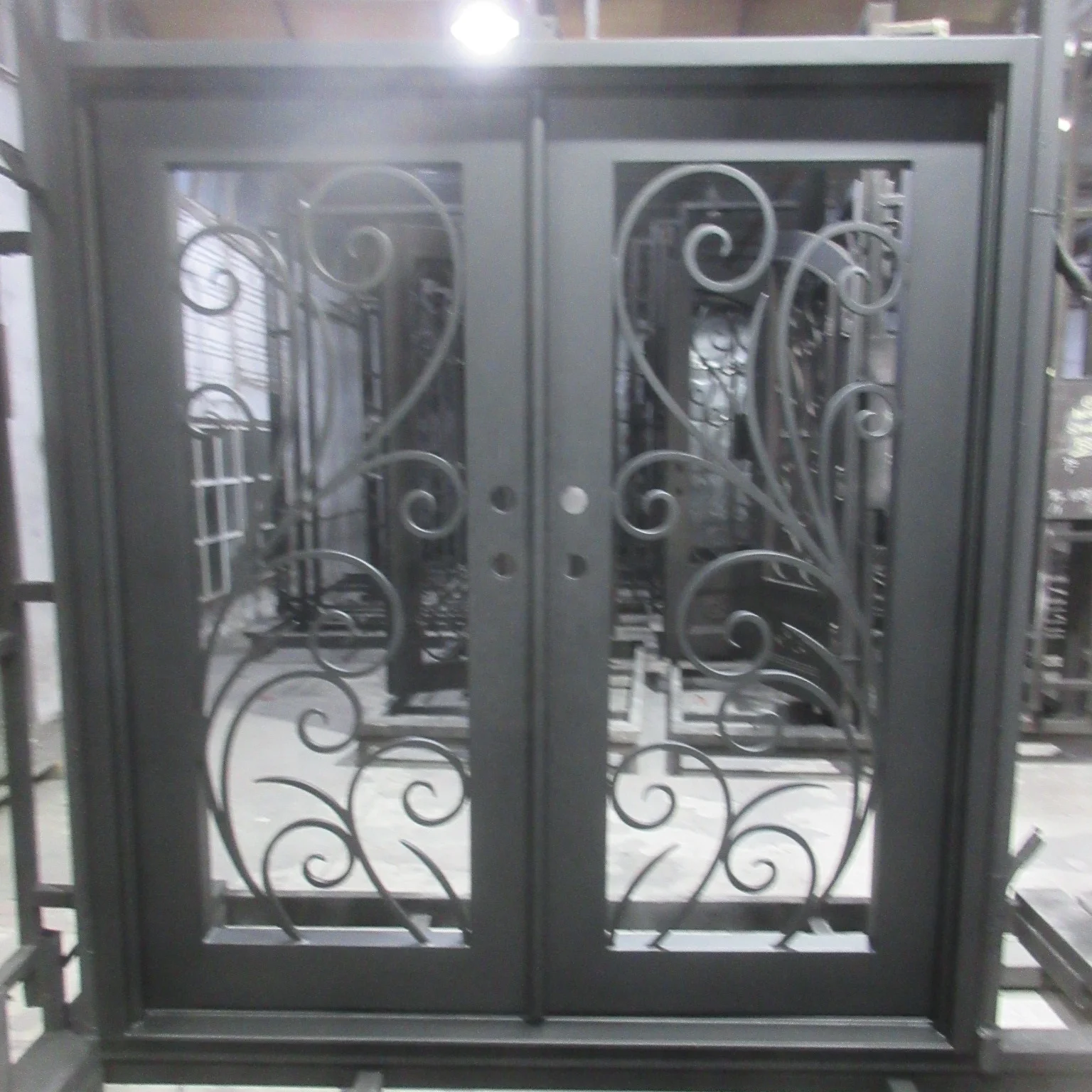 modern house main wrought gates manufacturers decorative security frame water glass exterior french design double iron doors