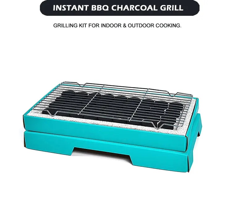 Disposable Charcoal Grill Camping and Tailgate Parties Small size Portable, Easy To Light, and Convenient