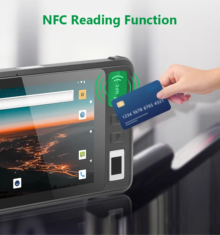 8inch Sunlight Readable IP67 Waterproof Handheld Rugged Android Tablet with 2D Barocde Fingerprint NFC