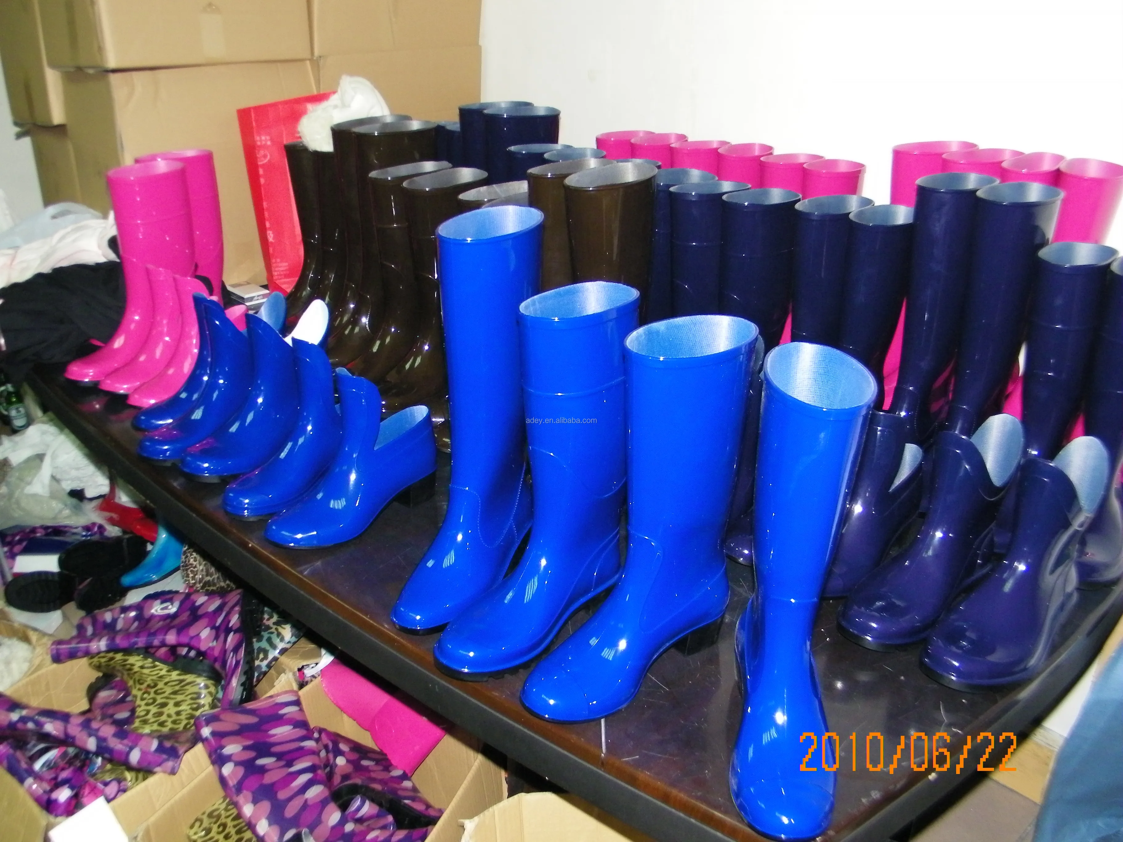 Rain boots lady PVC gumboots Botas for women