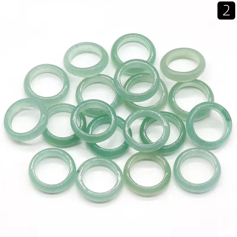 Natural gemstone rings crystals healing stone agate ring rose quartz amethyst rings Wholesale