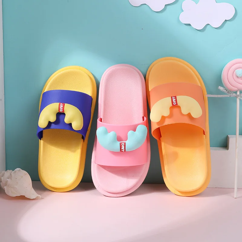 Детская обувь для девочек От 1 до 6 лет девушки Тапочки летняя футболка с рисунками из мультфильмов ручной работы, для детей ясельного возраста, на мягкой подошве, из пластика для маленьких принцесс; Крутые шлепки
