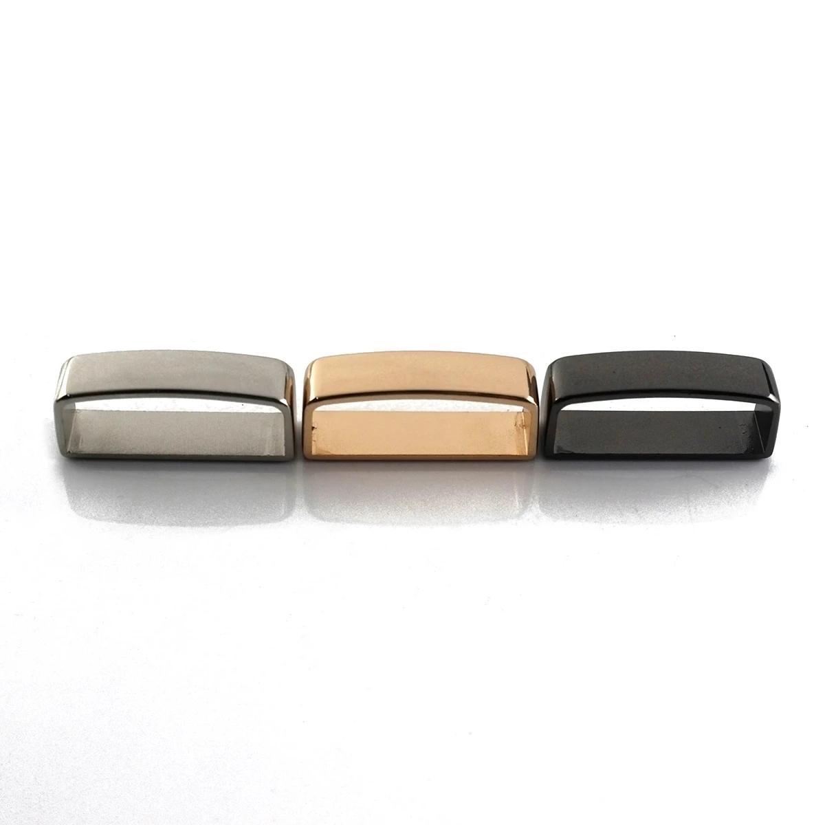40mm Alloy Belt Keeper D Shape Loop Ring Buckle for Leather Craft Strap Parts Accessories Gold Silvery