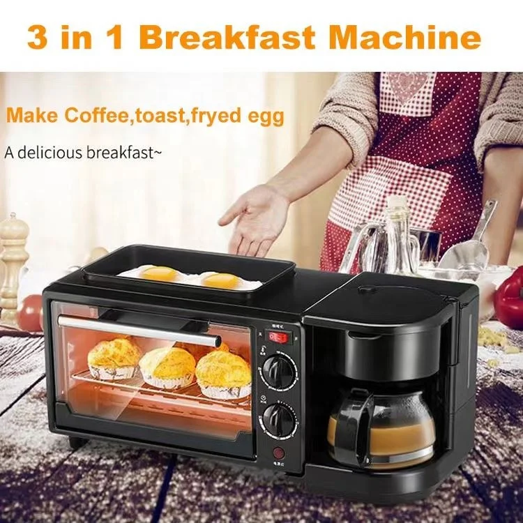 Household Multifunction Breakfast Maker Machine Temperature Control Breakfast Sandwich Maker 3 In 1 Breakfast Makers