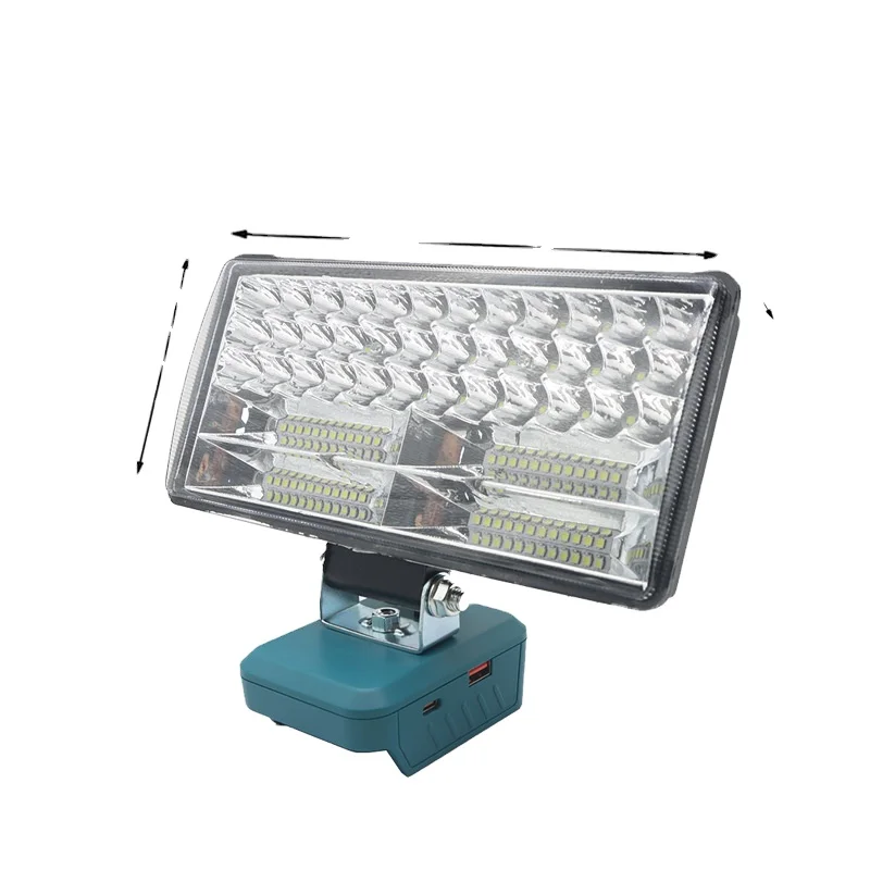 LED COB Work Light USB Rechargeable Anti-skidding Car Inspection Cordless Working Lamp with Magnet and Hook For Bosch Battery