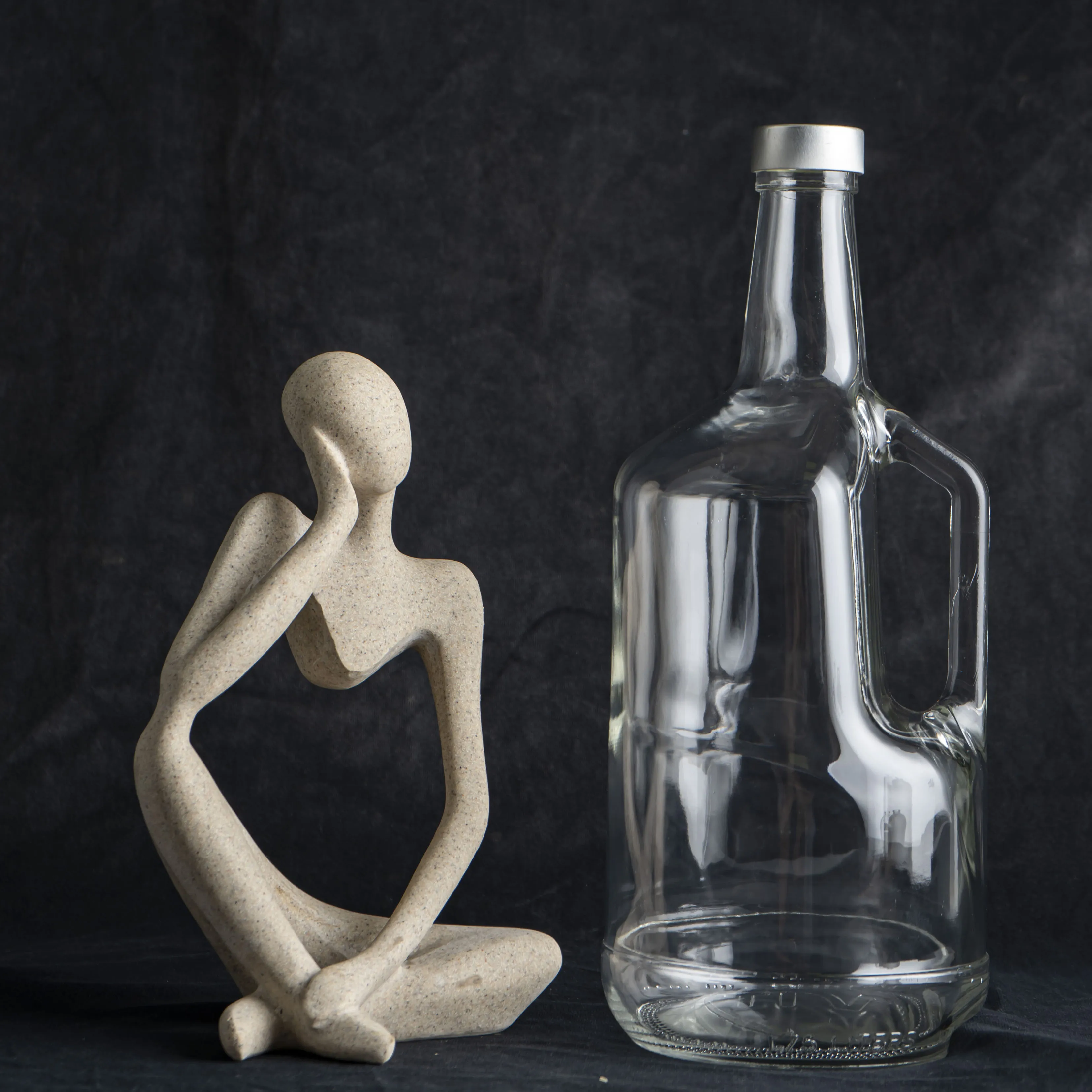 Large capacity glass bottle 1300ml self-brewed filling bottle, food grade wine bottle