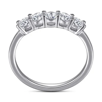  PONEES 2021 New Fashion 925 Sterling Silver Simple Ring Diamond Wedding For Women Girls