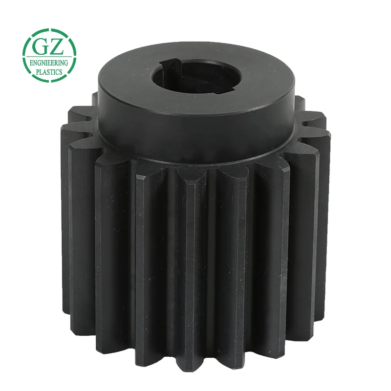 ISO9001 manufacture molded low friction nylon PA66 gear plastic double spur gear