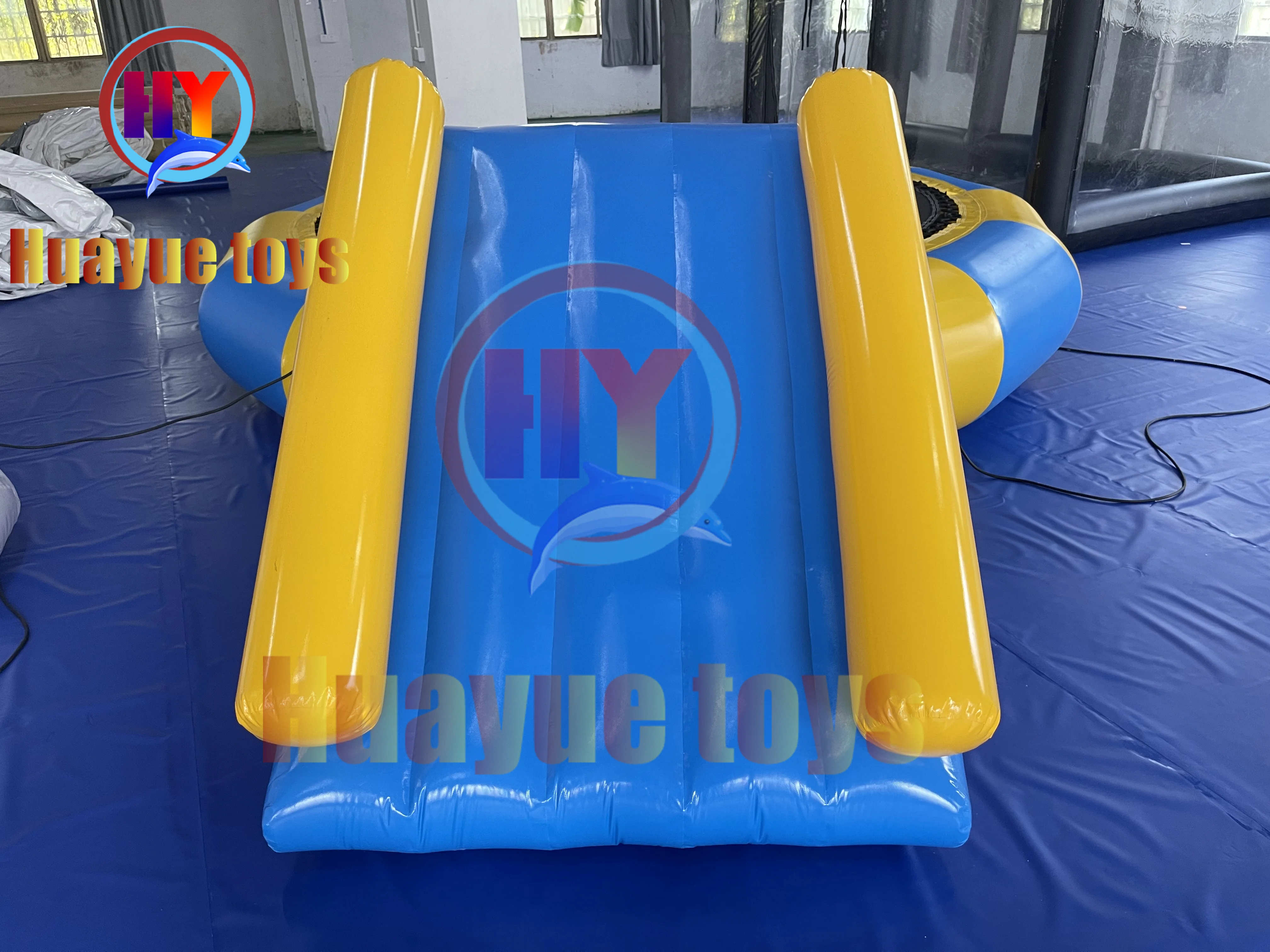 Family Swimming Pool Inflatable Water Park With Inflatable Water Trampoline And Slide